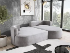 Designer Ecksofa Lucca in Samt