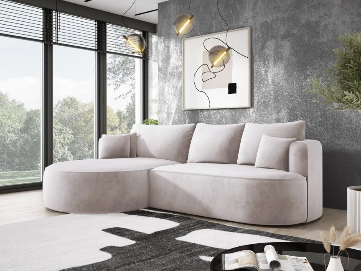 Designer Ecksofa Lucca in Samt