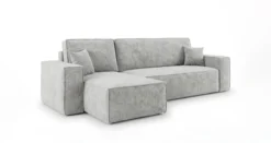 Designer Ecksofa Lunaro Mini mit Schlaf- und Klappfunktion in Cord