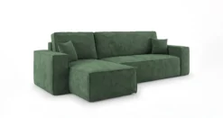 Designer Ecksofa Lunaro Mini mit Schlaf- und Klappfunktion in Cord