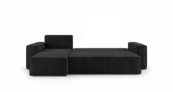 Designer Ecksofa Lunaro Mini mit Schlaf- und Klappfunktion in Cord