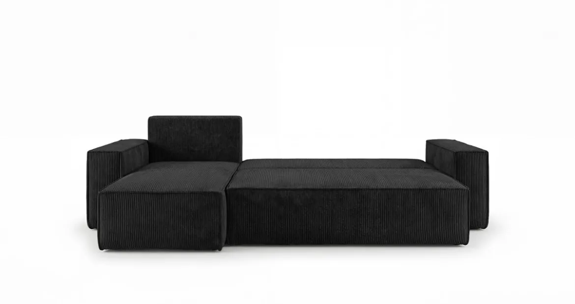 Designer Ecksofa Lunaro Mini mit Schlaf- und Klappfunktion in Cord