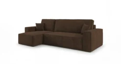 Designer Ecksofa Lunaro Mini mit Schlaf- und Klappfunktion in Cord