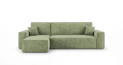 Designer Ecksofa Lunaro Mini mit Schlaf- und Klappfunktion in Cord