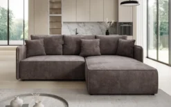 Designer Ecksofa Marlen mit Schlaf- und Klappfunktion in Cord