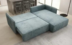 Designer Ecksofa Marlen mit Schlaf- und Klappfunktion in Cord