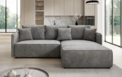 Designer Ecksofa Marlen mit Schlaf- und Klappfunktion in Cord