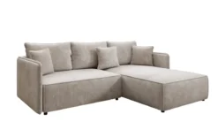 Designer Ecksofa Marlen mit Schlaf- und Klappfunktion in Cord