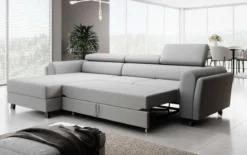 Designer Ecksofa Massimo mit Schlaf- und Klappfunktion