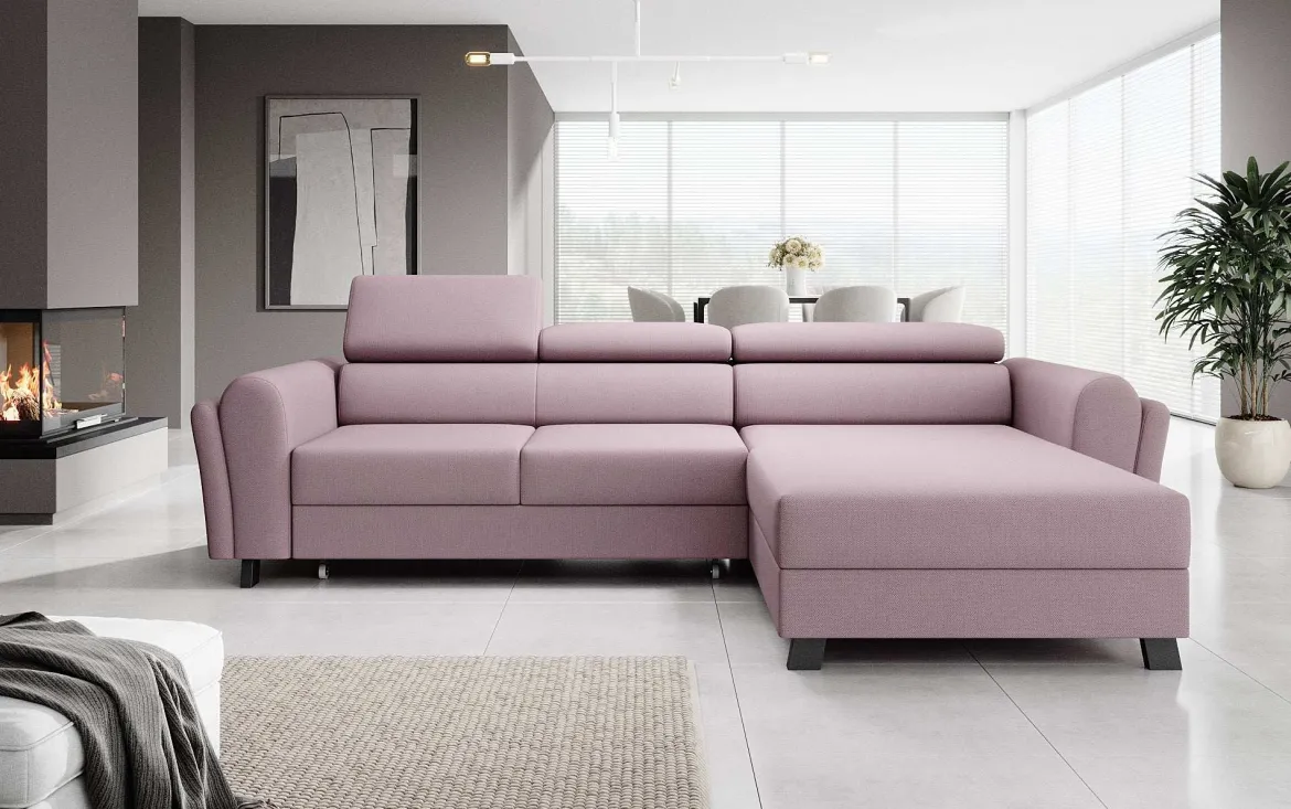 Designer Ecksofa Massimo mit Schlaf- und Klappfunktion