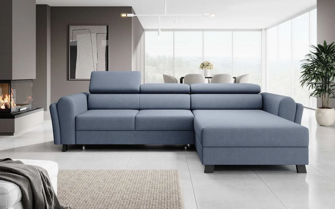 Designer Ecksofa Massimo mit Schlaf- und Klappfunktion