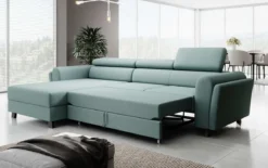 Designer Ecksofa Massimo mit Schlaf- und Klappfunktion