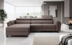 Designer Ecksofa Massimo mit Schlaf- und Klappfunktion