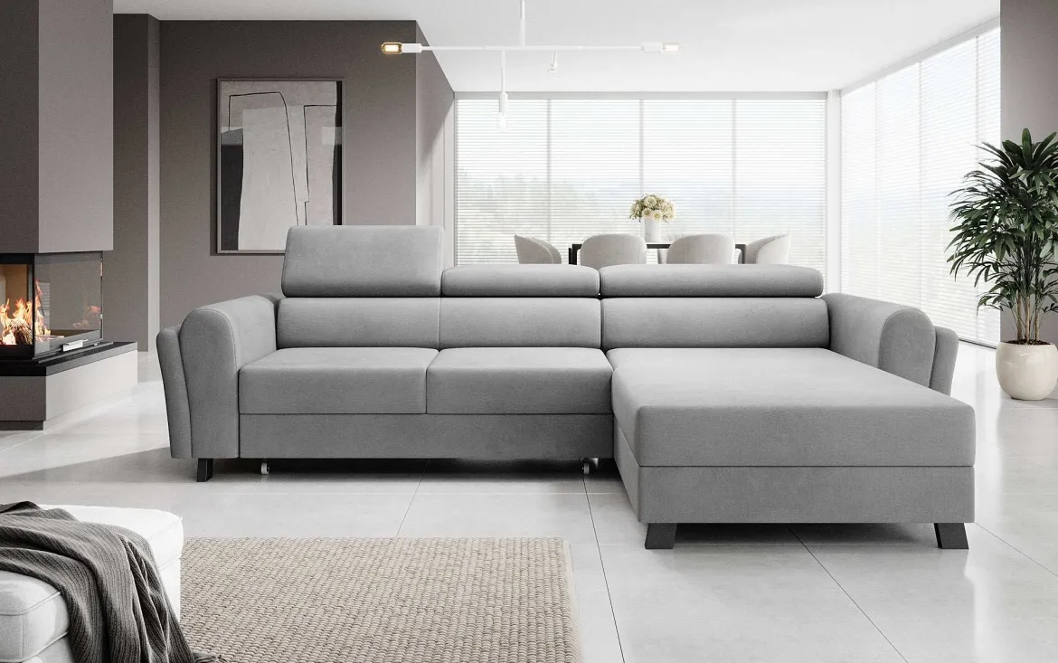 Designer Ecksofa Massimo mit Schlaf- und Klappfunktion