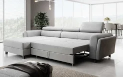 Designer Ecksofa Massimo mit Schlaf- und Klappfunktion
