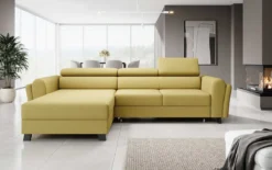 Designer Ecksofa Massimo mit Schlaf- und Klappfunktion