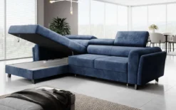 Designer Ecksofa Massimo mit Schlaf- und Klappfunktion