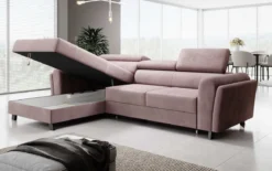 Designer Ecksofa Massimo mit Schlaf- und Klappfunktion