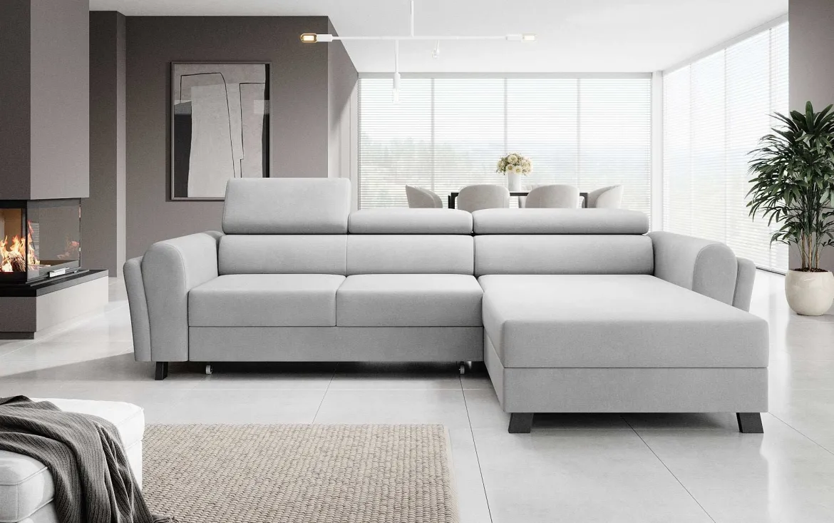 Designer Ecksofa Massimo mit Schlaf- und Klappfunktion