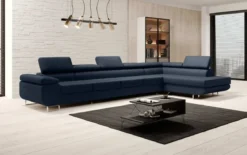 Designer Ecksofa Maxi mit Schlaf - und Klappfunktion in Samt