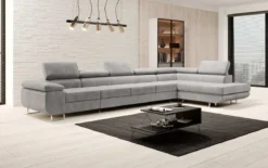 Designer Ecksofa Maxi mit Schlaf - und Klappfunktion in Samt