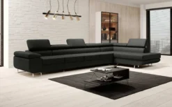 Designer Ecksofa Maxi mit Schlaf - und Klappfunktion in Samt