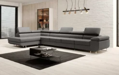 Designer Ecksofa Maxi mit Schlaf - und Klappfunktion in Samt