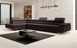 Designer Ecksofa Maxi mit Schlaf - und Klappfunktion in Samt