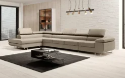 Designer Ecksofa Maxi mit Schlaf - und Klappfunktion in Samt