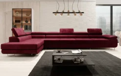 Designer Ecksofa Maxi mit Schlaf - und Klappfunktion in Samt