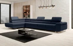 Designer Ecksofa Maxi mit Schlaf - und Klappfunktion in Kunstleder