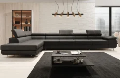 Designer Ecksofa Maxi mit Schlaf - und Klappfunktion in Bouclé