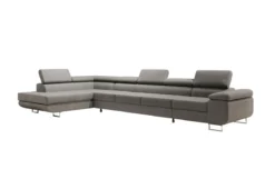 Designer Ecksofa Maxi mit Schlaf - und Klappfunktion in Bouclé