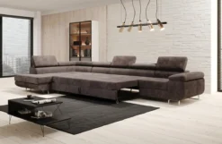 Designer Ecksofa Maxi mit Schlaf - und Klappfunktion in Cord