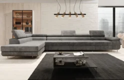 Designer Ecksofa Maxi mit Schlaf - und Klappfunktion in Cord