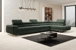 Designer Ecksofa Maxi mit Schlaf - und Klappfunktion in Cord