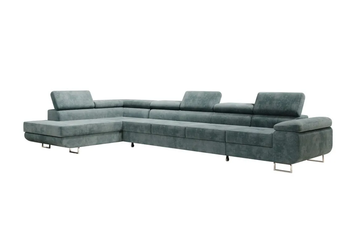 Designer Ecksofa Maxi mit Schlaf - und Klappfunktion in Cord