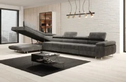 Designer Ecksofa Maxi mit Schlaf - und Klappfunktion in Cord