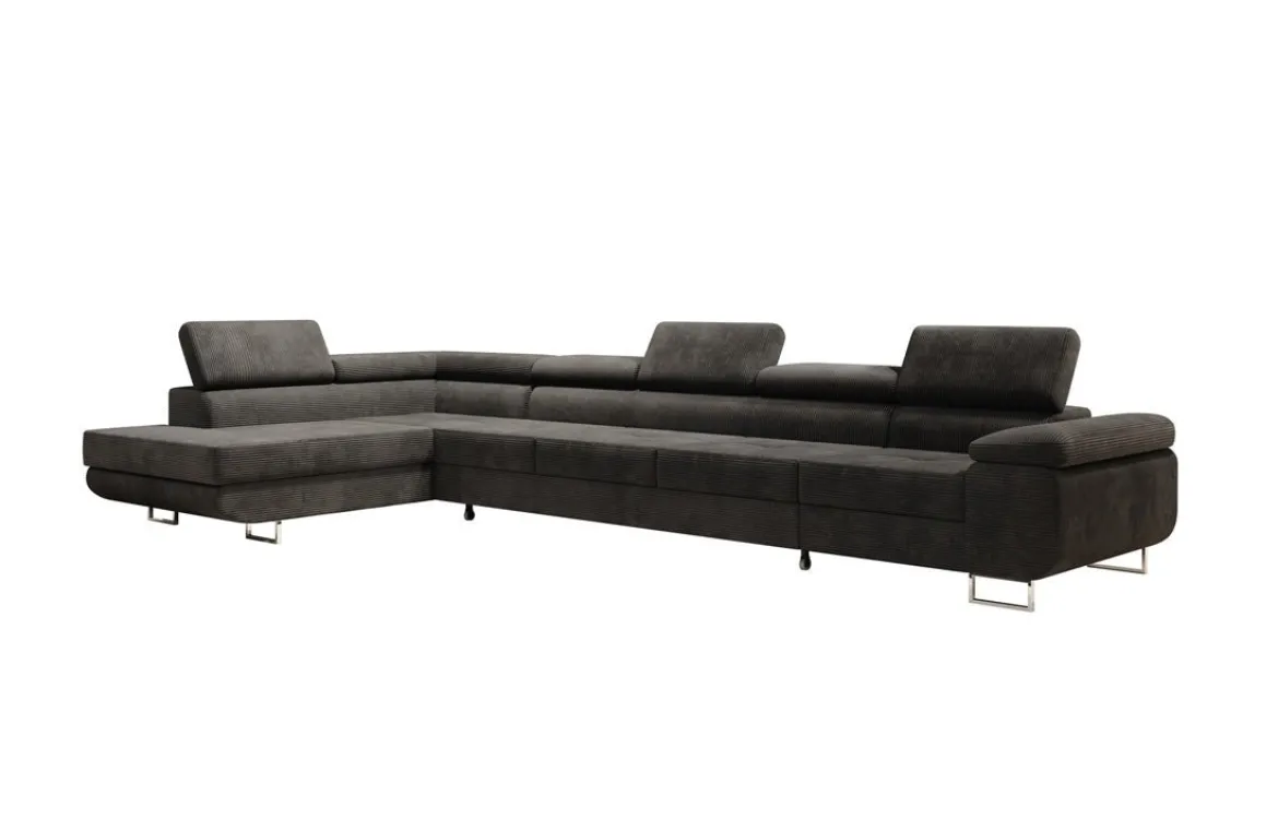 Designer Ecksofa Maxi mit Schlaf - und Klappfunktion in Cord