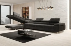 Designer Ecksofa Maxi mit Schlaf - und Klappfunktion in Cord