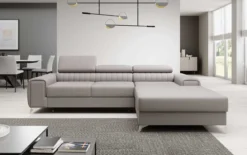 Designer Ecksofa Melinda mit Schlaf- und Klappfunktion