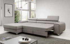 Designer Ecksofa Melinda mit Schlaf- und Klappfunktion