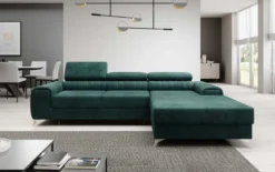 Designer Ecksofa Melinda mit Schlaf- und Klappfunktion