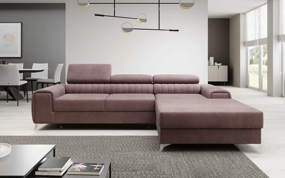 Designer Ecksofa Melinda mit Schlaf- und Klappfunktion