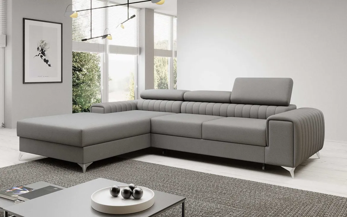 Designer Ecksofa Melinda mit Schlaf- und Klappfunktion