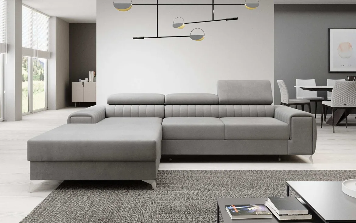 Designer Ecksofa Melinda mit Schlaf- und Klappfunktion