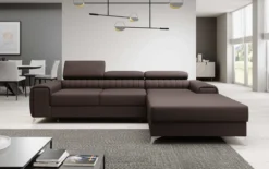Designer Ecksofa Melinda mit Schlaf- und Klappfunktion