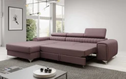 Designer Ecksofa Melinda mit Schlaf- und Klappfunktion