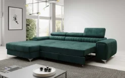 Designer Ecksofa Melinda mit Schlaf- und Klappfunktion