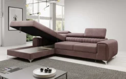Designer Ecksofa Melinda mit Schlaf- und Klappfunktion
